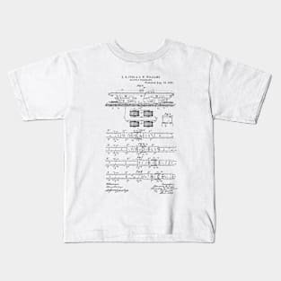 Railway Telegraph Vintage Patent Hand Drawing Kids T-Shirt